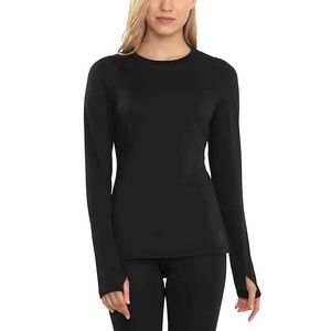 Spyder Active Black Brushed Fleece Long Sleeve Crewneck Top, Women’s Size Small.